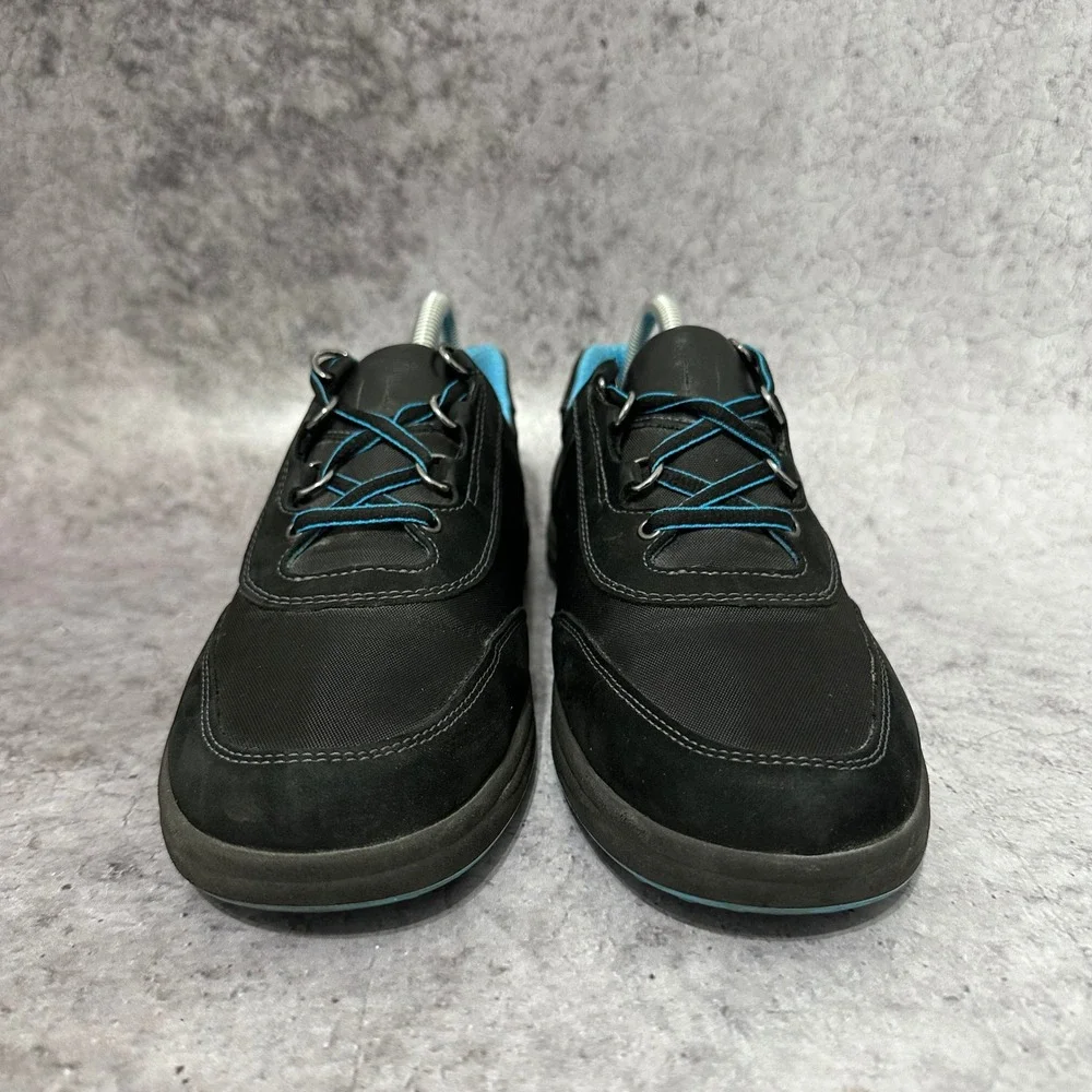 SAS Sporty Walking Shoes Womens 10 Black Leather Nylon Lace Comfort Shoes
